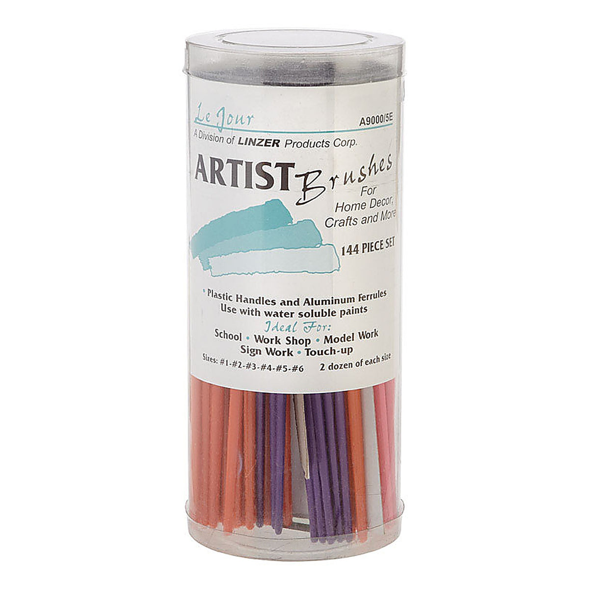 Linzer - A9000 - No. 1, 2, 3, 4, 5 in. W Assorted Artist Paint Brush Set