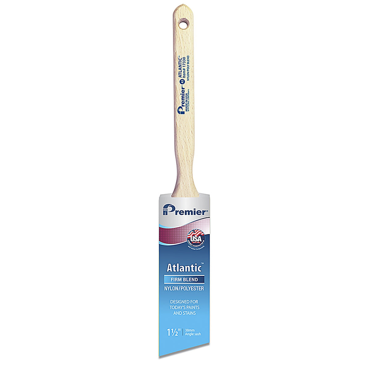 Premier - 17330 - Atlantic 1-1/2 in. Firm Angle Paint Brush