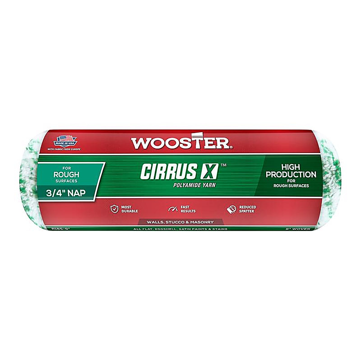 Wooster - R185-9 - Cirrus X Yarn 9 in. W x 3/4 in. Paint Roller Cover - 1/Pack