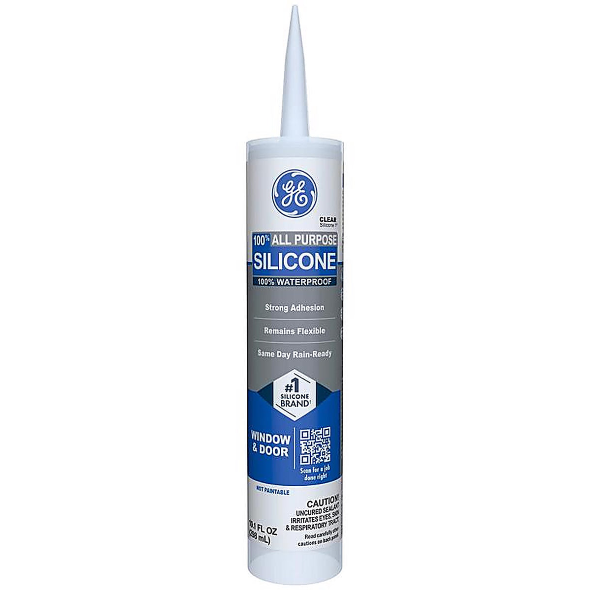 GE - 2795576 - Clear Silicone 1 Window and Door Caulk Sealant 10.1 oz