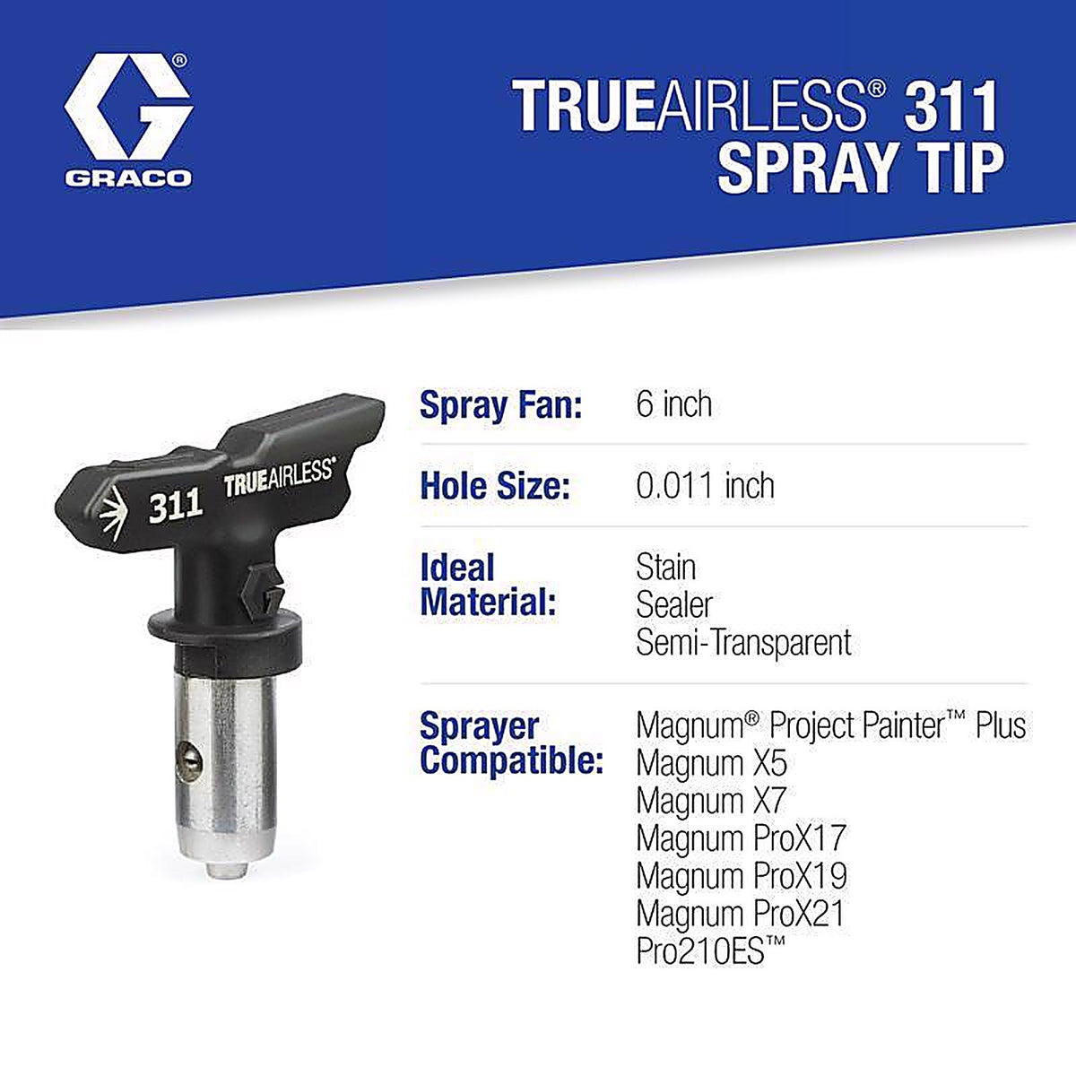 Graco - TRU311 - TrueAirless 311 Spray Tip