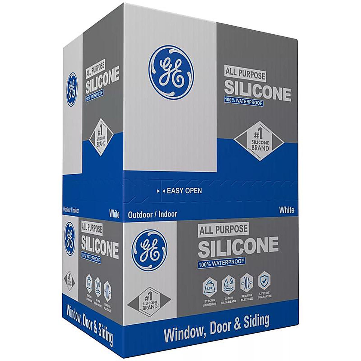 GE - 2749483 - Window & Door White Silicone 1 Window and Door Caulk Sealant 10.1 oz