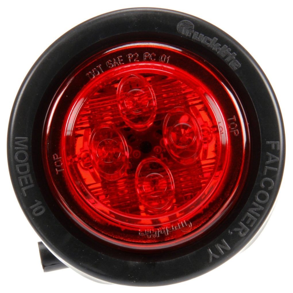 Trucklite - 10076R - 10 Series Low Profile LED Red Round Marker Clearance Light