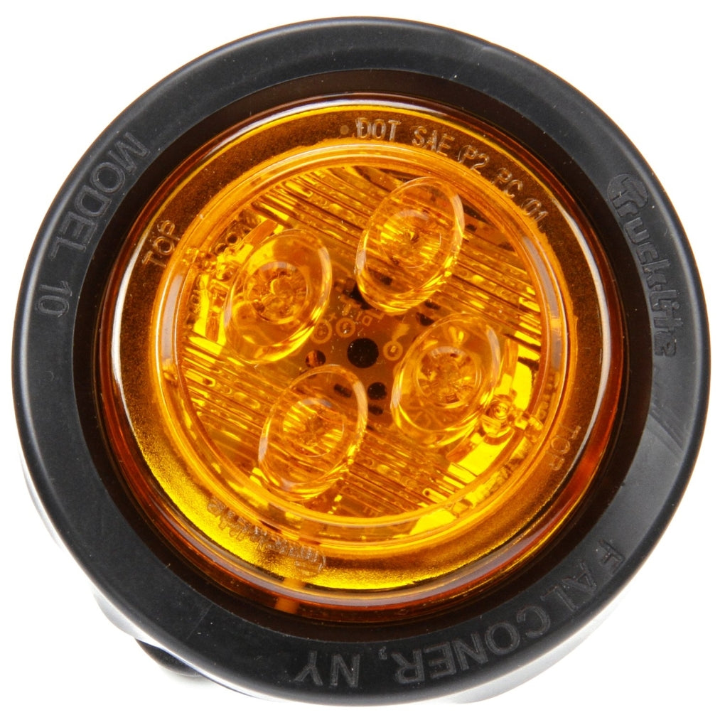 Trucklite - 10076Y - 10 Series Low Profile LED Yellow Round Marker Clearance Light
