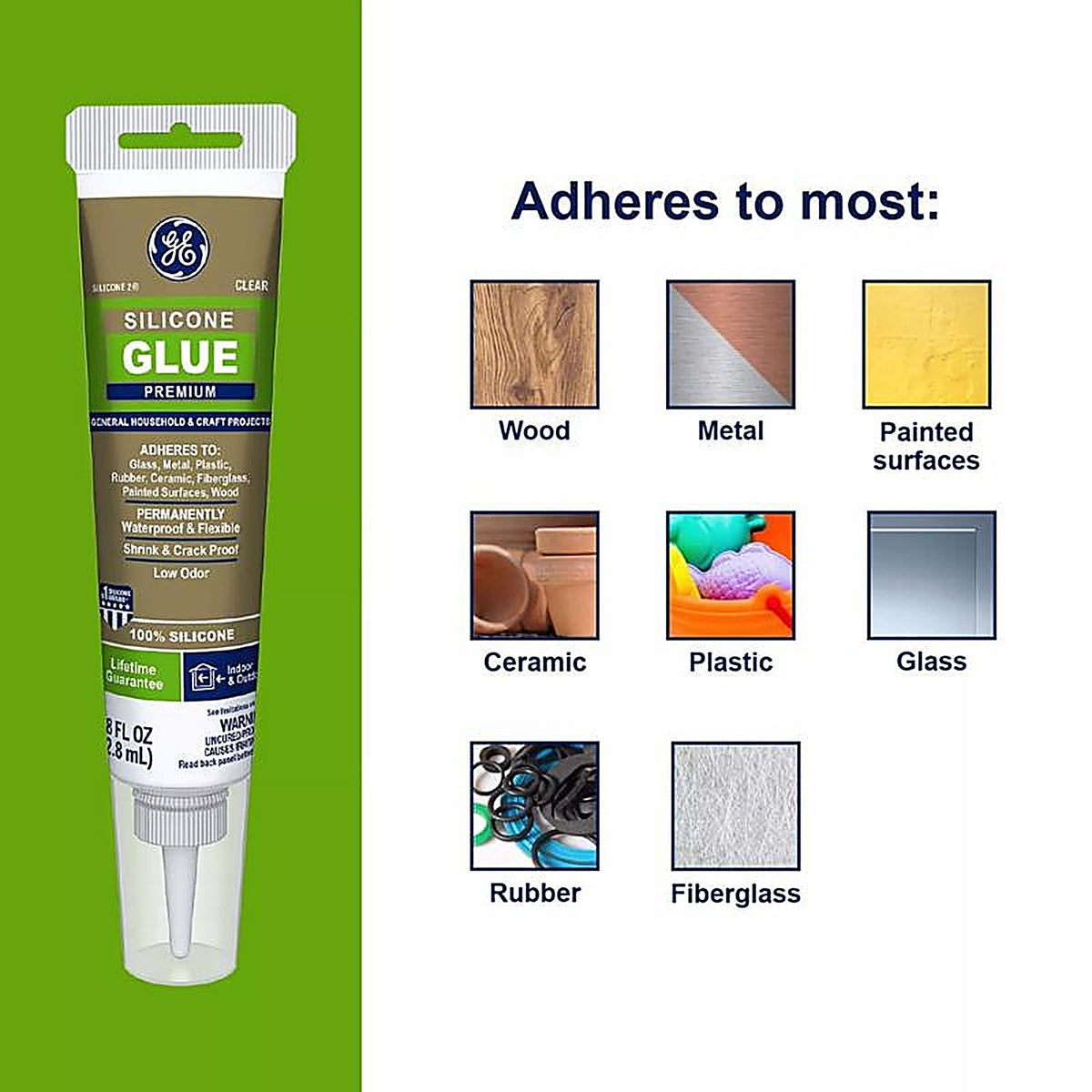 GE - 2823396 - Silicone 2 Medium Strength Silicone Glue 2.8 oz