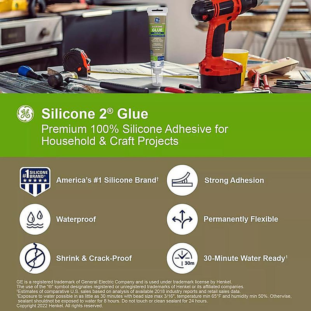 GE - 2823396 - Silicone 2 Medium Strength Silicone Glue 2.8 oz