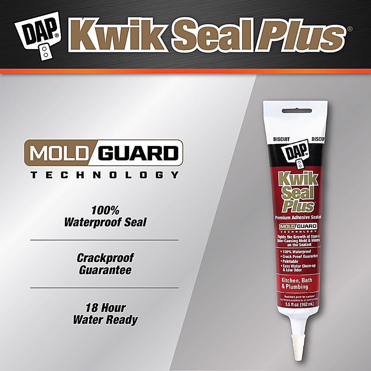 DAP - 7079818539 - Kwik Seal Biscuit Siliconized Latex Adhesive Caulk 5.5 oz