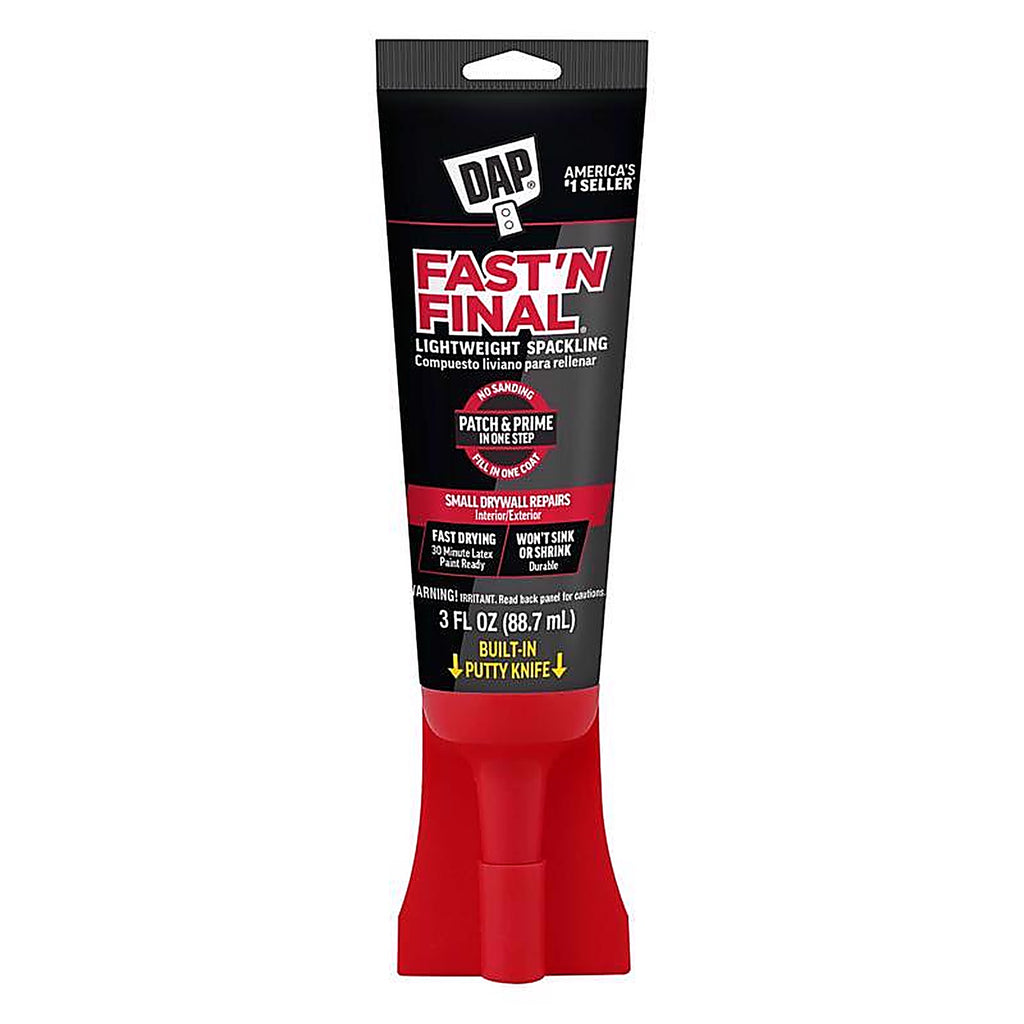 DAP - 7079812321 - Fast 'N Final Ready to Use Off-White Lightweight Spackling Compound 3 oz