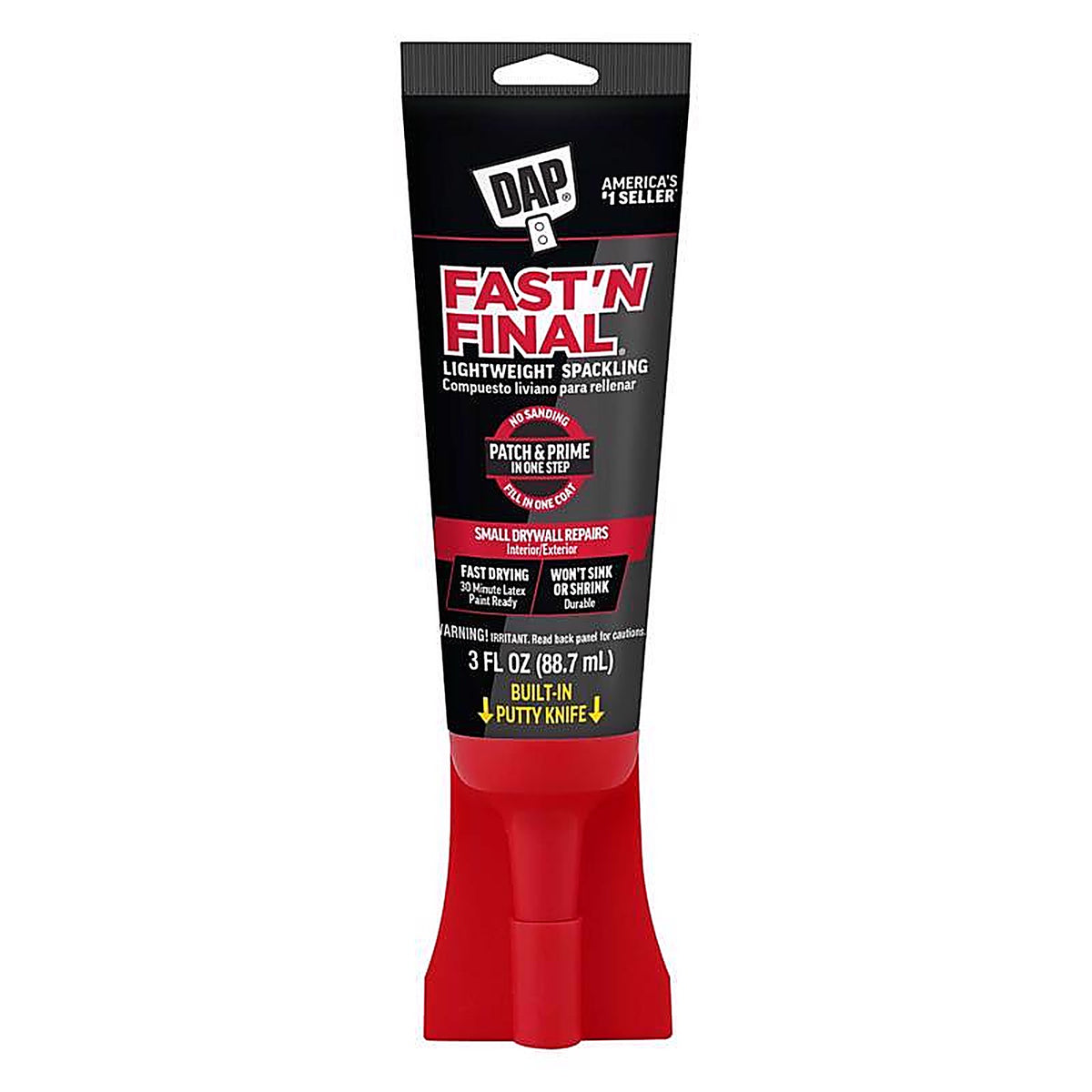 DAP - 7079812321 - Fast 'N Final Ready to Use Off-White Lightweight Spackling Compound 3 oz