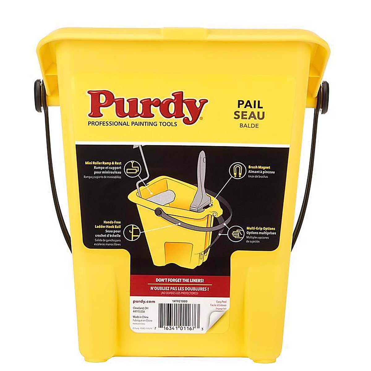 Purdy - 14T921000 - Pail 4.5 in. W Yellow Plastic Painter Pail
