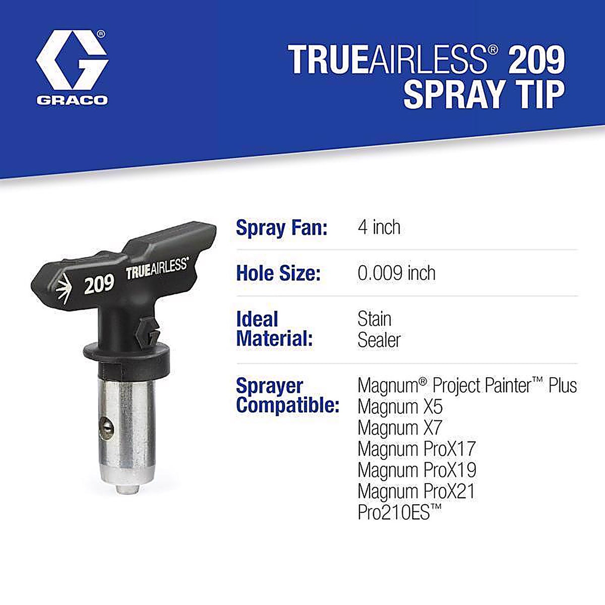 Graco - TRU209 - TrueAirless 209 Reversible Airless Spray Tip