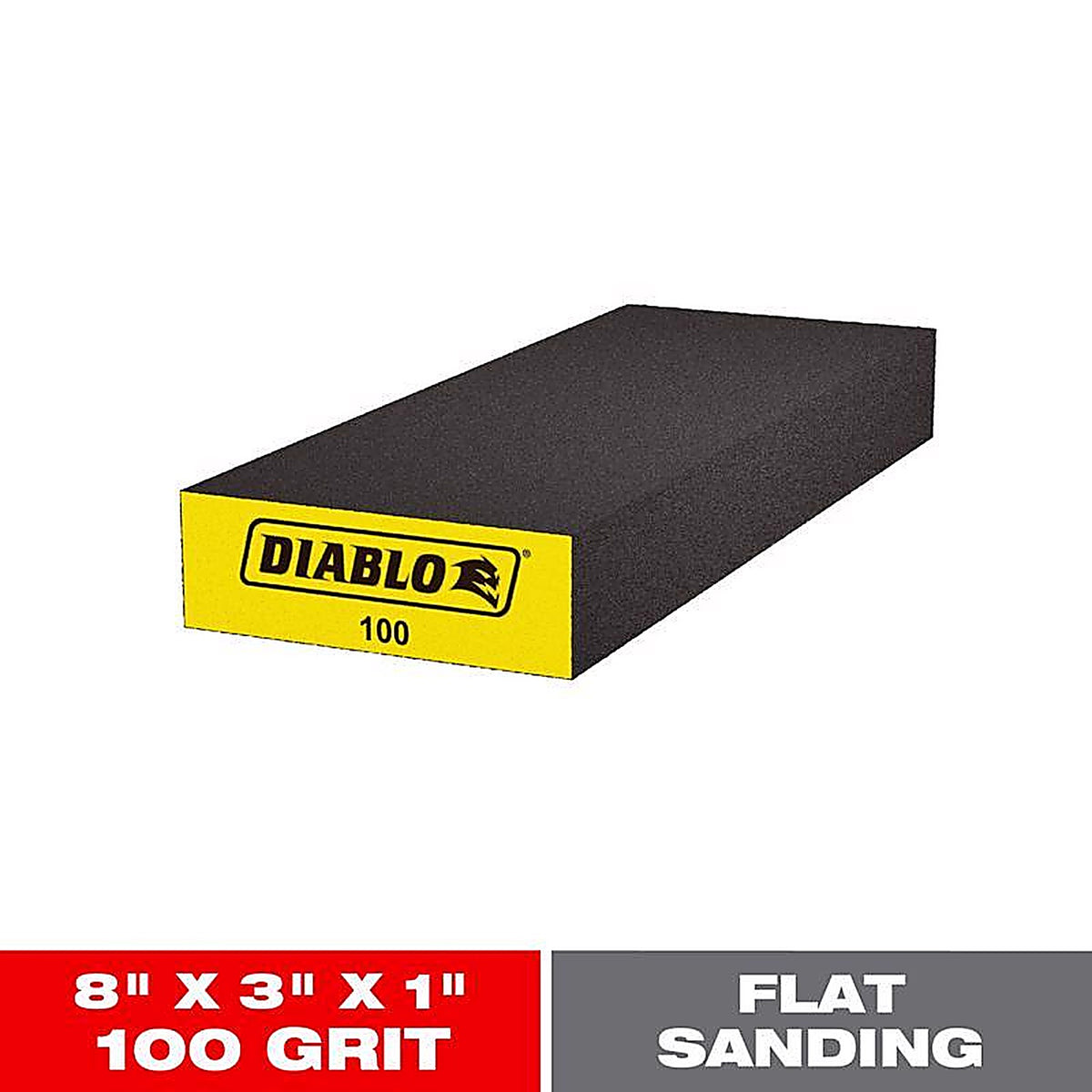 Diablo - DFBBLOCBFN01G - 8 in. L X 3 in. W X 1 in. T 100 Grit Fine Block Sanding Sponge