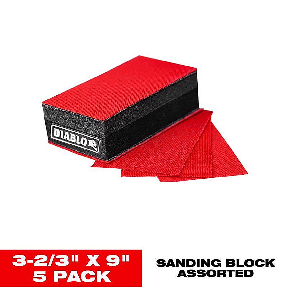 Diablo - DFB323DUOH01G - 9 in. L X 3-2/3 in. W Assorted Grit Assorted Block Hand Sanding Pad