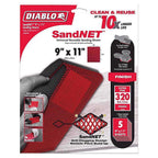 Diablo - DND911320H05G - 9 in. L X 11 in. W 320 Grit Ceramic Blend All Purpose Sandpaper 5 pk