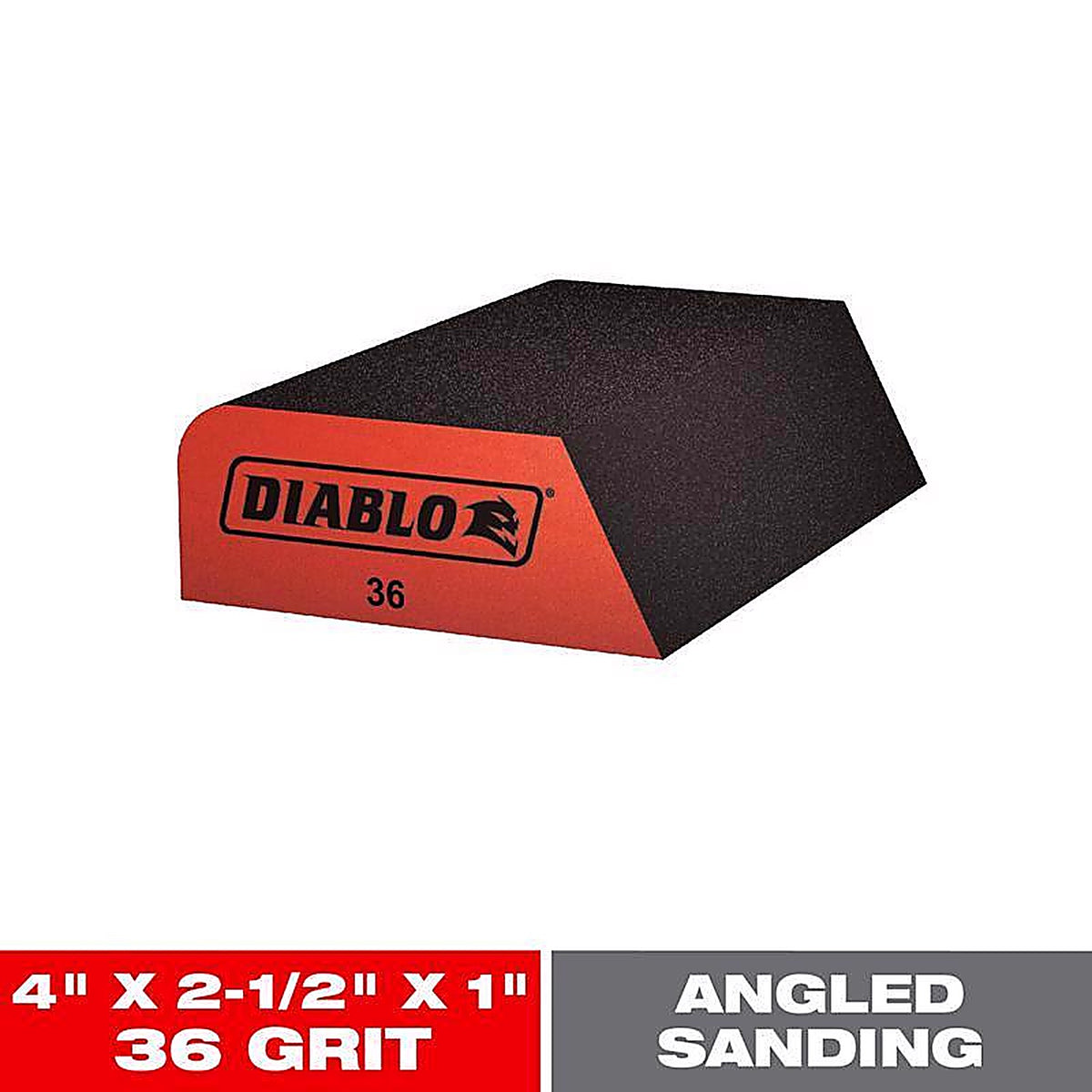 Diablo - DFBCOMBCRS01G - 4 in. L X 2-1/2 in. W X 1 in. T 36 Grit Ultra Coarse Dual Edge Sanding Sponge