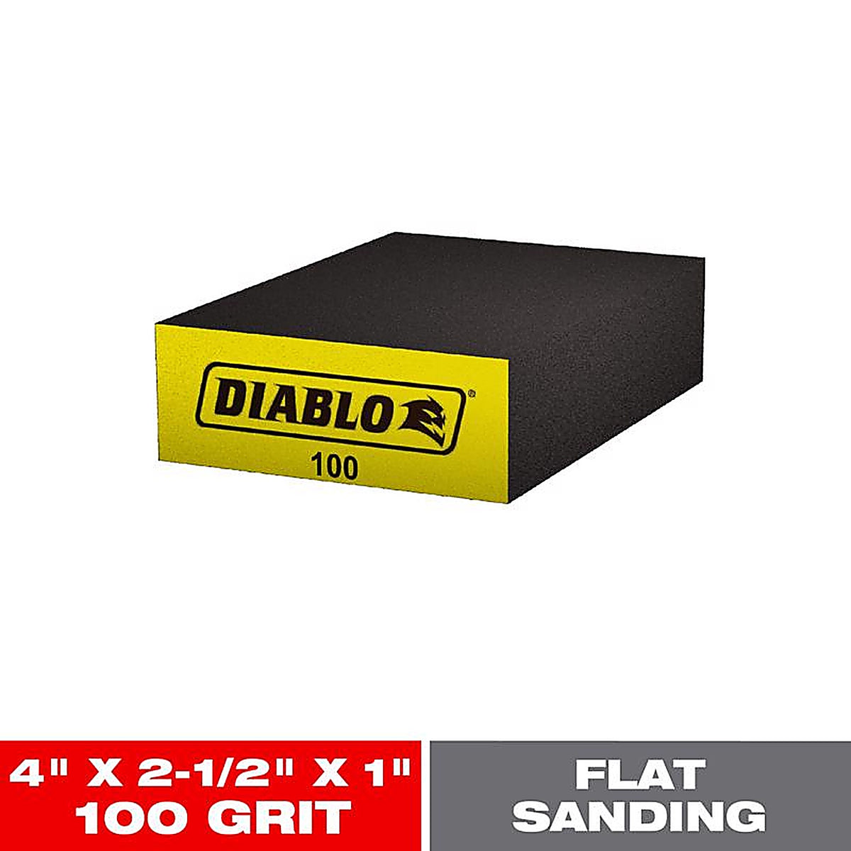 Diablo - DFBBLOCFIN01G - 4 in. L X 2-1/2 in. W X 1 in. T 100 Grit Fine Flat Surface Sanding Sponge