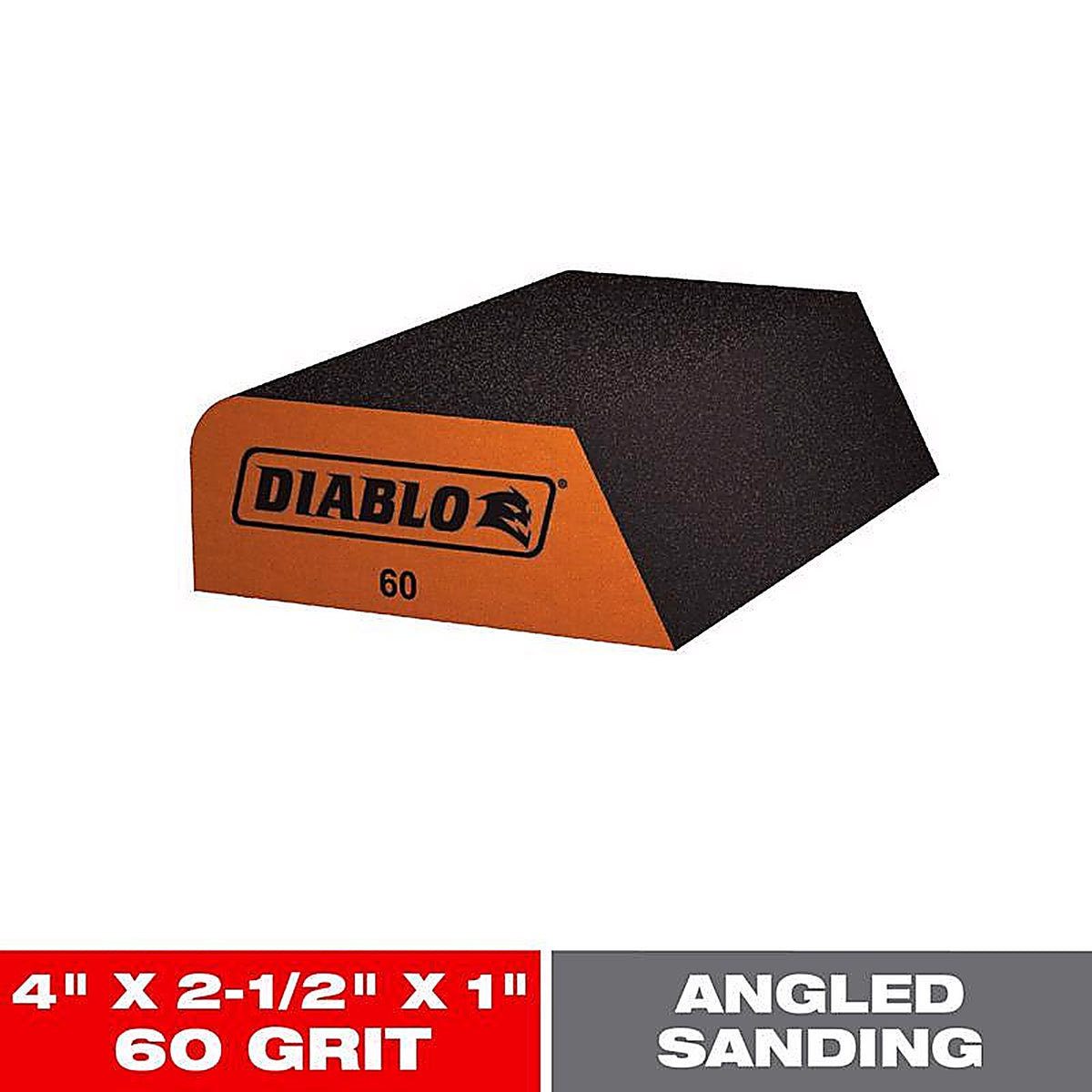 Diablo - DFBCOMBMED01G - 4 in. L X 2-1/2 in. W X 1 in. T 60 Grit Medium Dual Edge Sanding Sponge