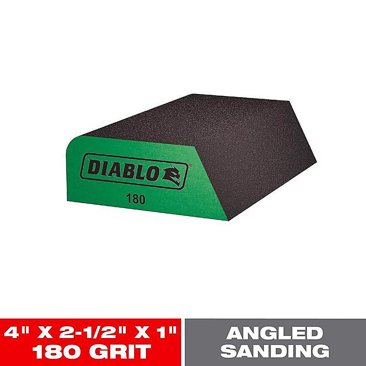 Diablo - DFBCOMBUFN01G - 4 in. L X 2-1/2 in. W X 1 in. T 180 Grit Ultra Fine Dual Edge Sanding Sponge