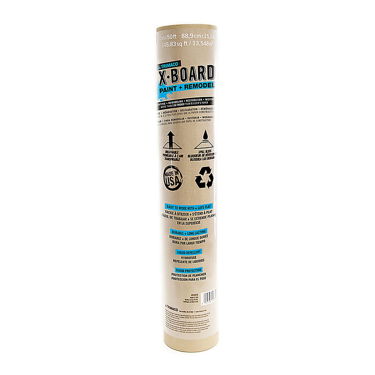 Trimaco - 12375 - X-Board Surface Protection 35 in. W X 50 ft. L Brown 1 pc