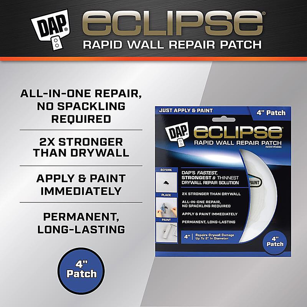 DAP - 7079809165 - Eclipse Ready to Use Neutral Wall Patch 1 pk