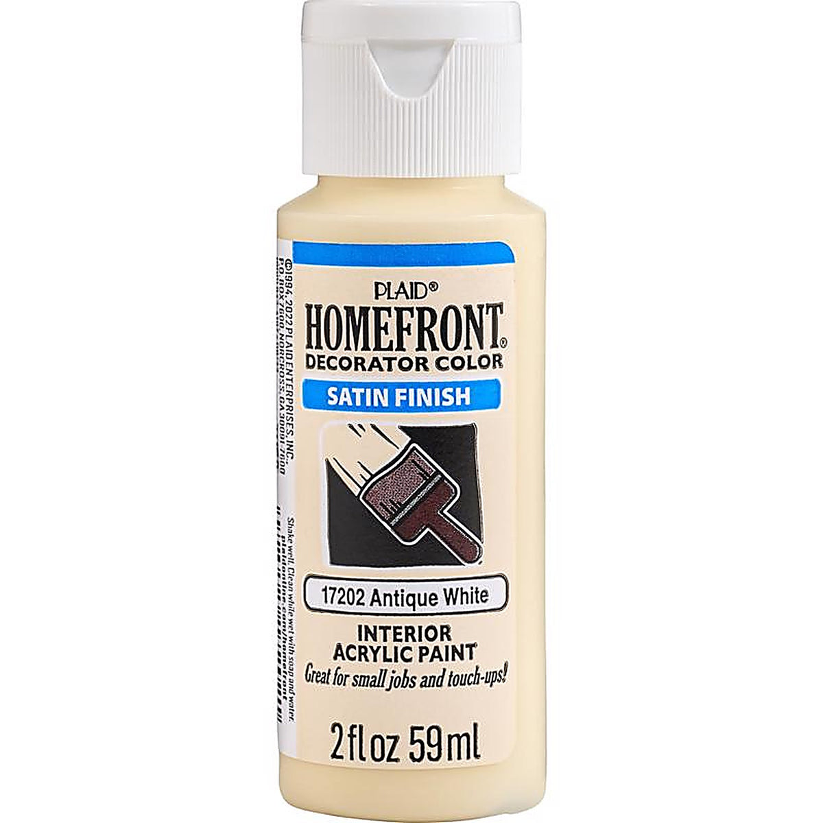 Homefront - 17202N - Satin Antique White Hobby Paint 2 oz