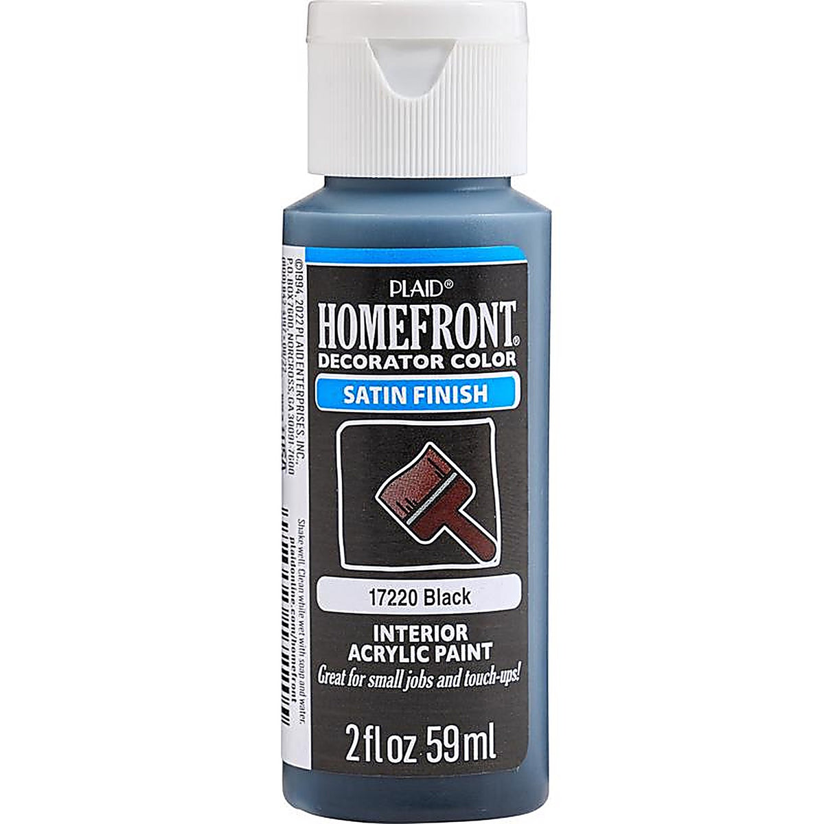 Homefront - 17220N - Satin Black Hobby Paint 2 oz