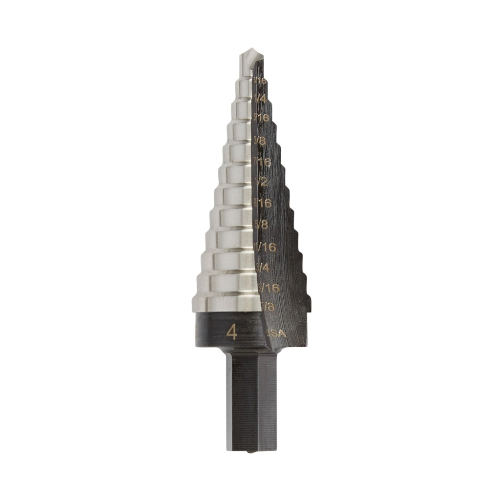 IRWIN - 10234 - #4 High Speed Steel Fractional Self-Starting Drill Bit, 3/16 in -7/8 in