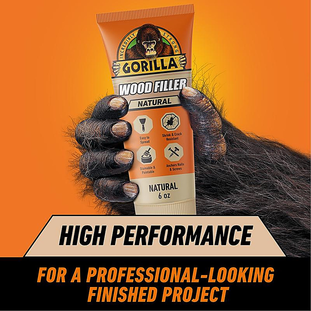 Gorilla - 107072 - Natural Wood Filler 6 oz