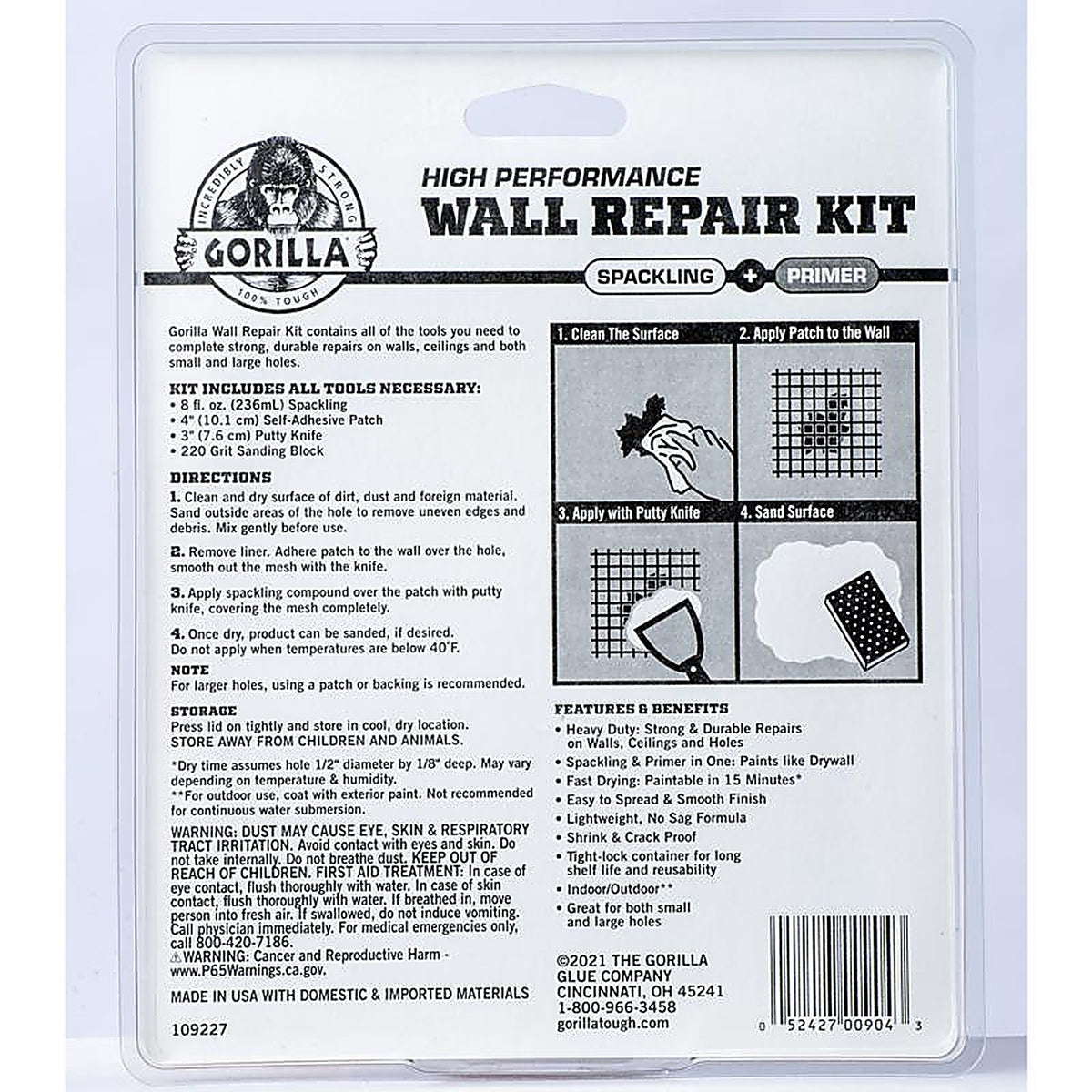 Gorilla - 103959 - Wall Repair Kit