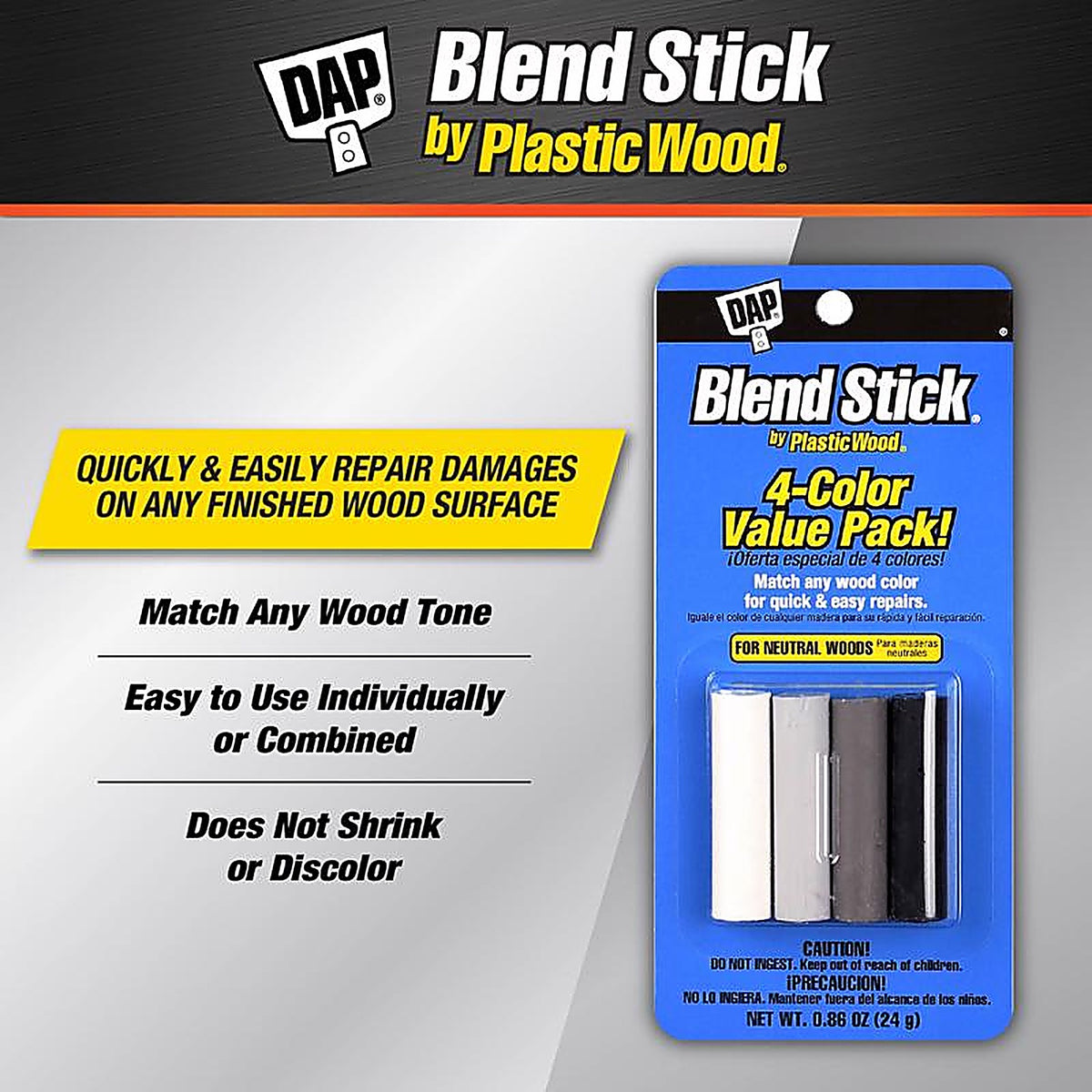 DAP - 7079804103 - Plastic Wood Neutrals Blend Sticks 0.86 oz