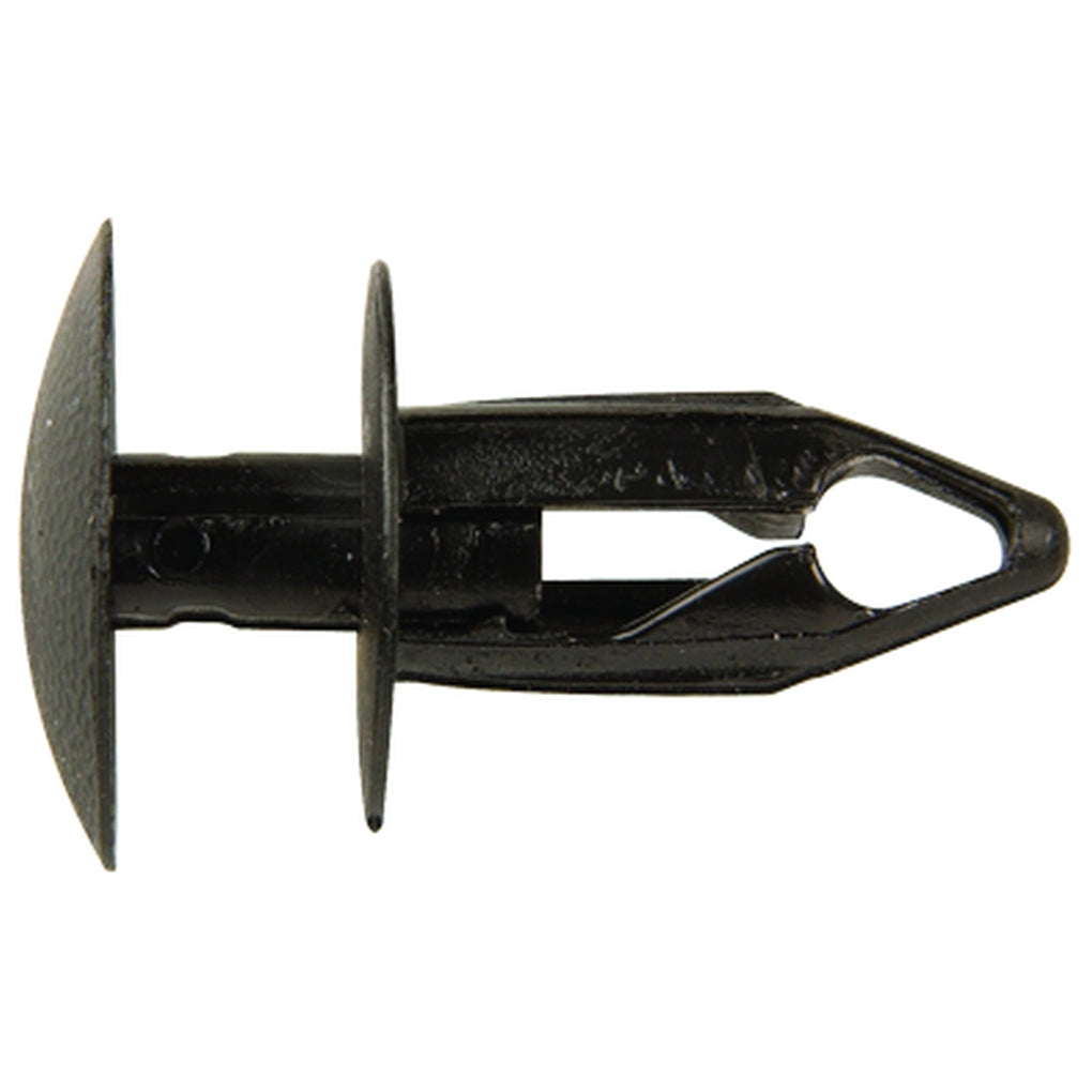 Disco|10247PK|9mm Hole Size 20mm Head 21mm Stem, Black Nylon Push Type Retainers