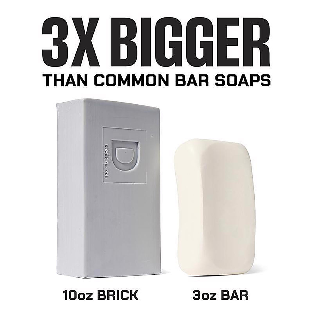 Duke Cannon - 03GUNSMOKE1 - Gray Brick Herbal Soap 10 oz 1 pk