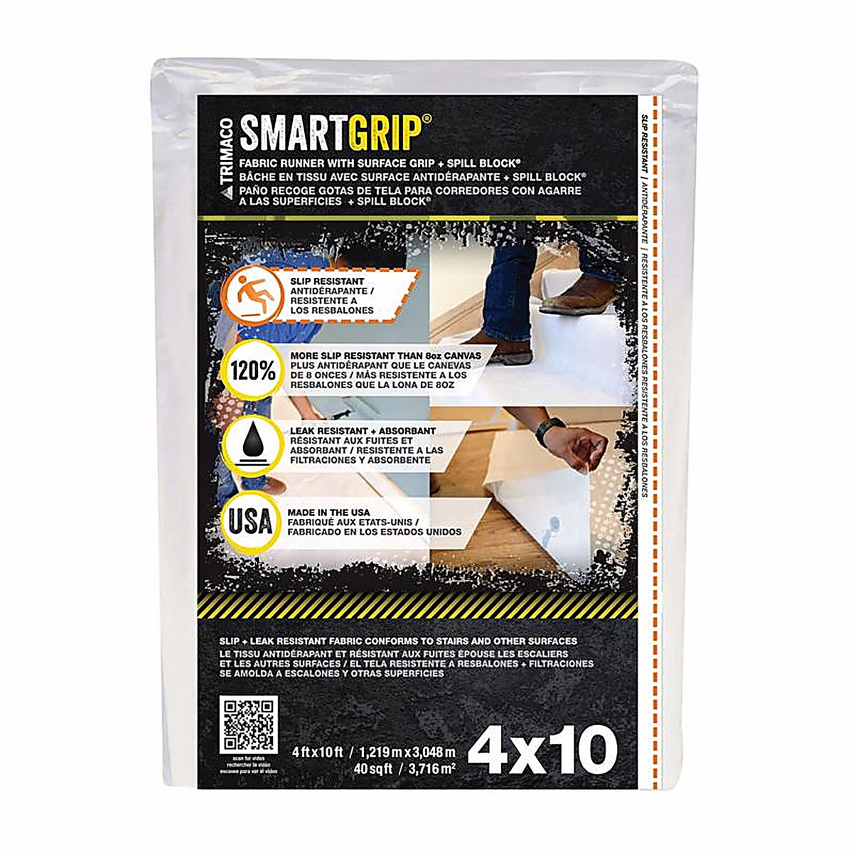 Trimaco - 85434 - Smart Grip 4 ft. W X 10 ft. L Drop Cloth 1 pk
