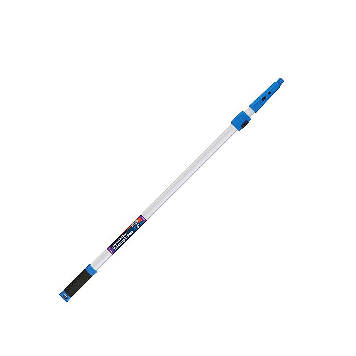 Unger - 972920 - Telescoping 6 ft. L X 2 in. D Aluminum Extension Pole Blue/White