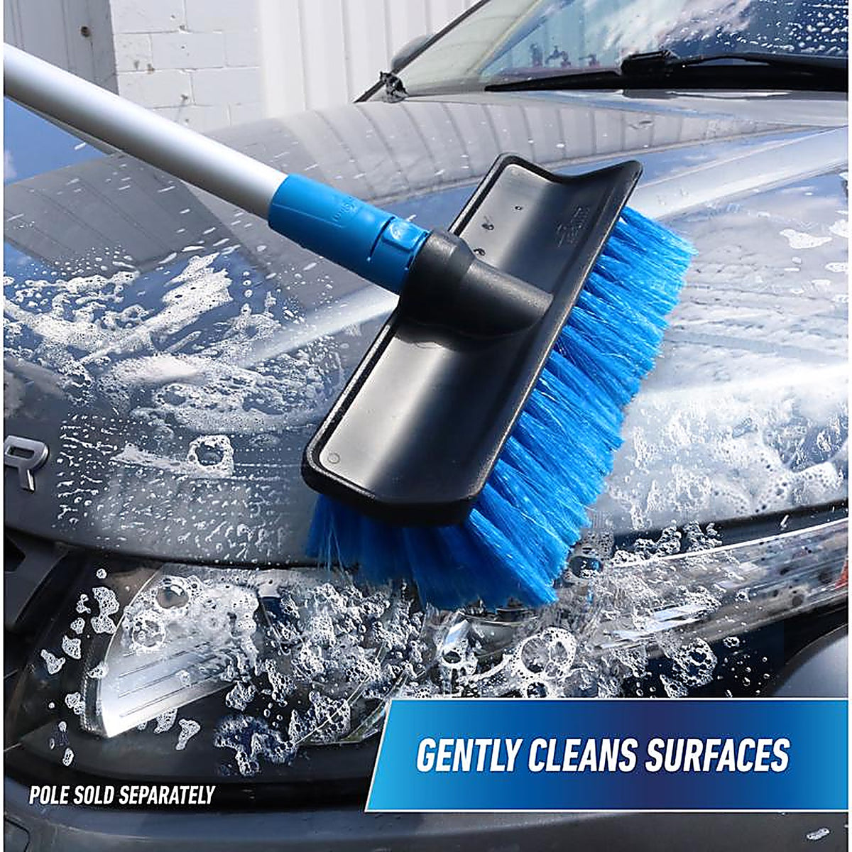 Unger - 975830 - 10 in. W Soft Bristle Plastic Handle Multi-Angle Wash Brush