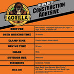 Gorilla - 108724 - All Purpose Construction Adhesive 7 oz