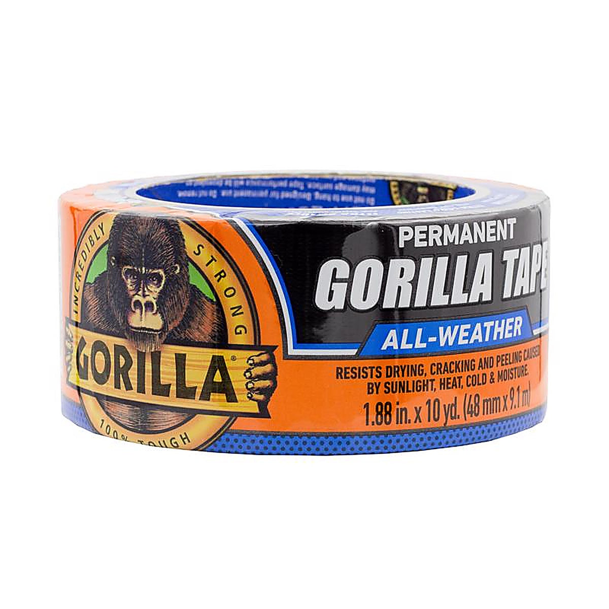 Gorilla - 110418 - All Weather 1.88 in. W X 10 yd L Tape Black