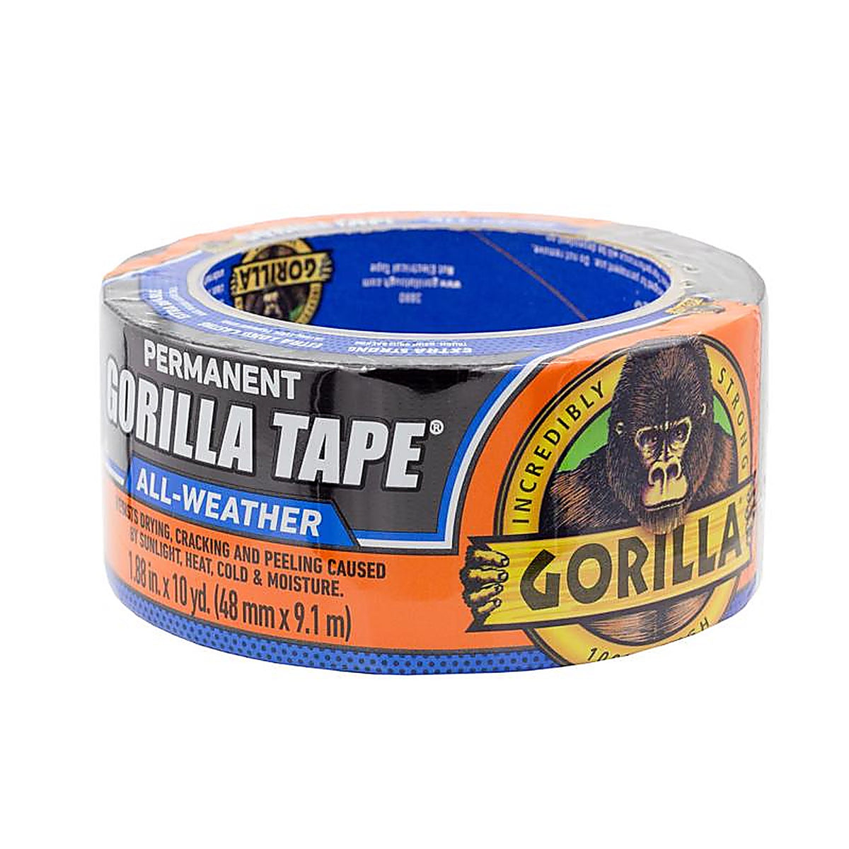 Gorilla - 110418 - All Weather 1.88 in. W X 10 yd L Tape Black