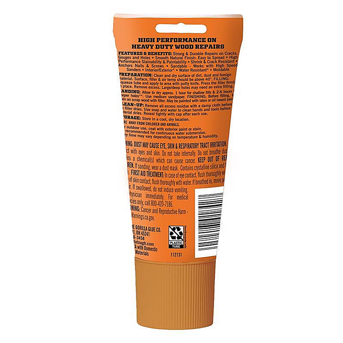 Gorilla - 112125 - Golden Oak Wood Filler 6 oz