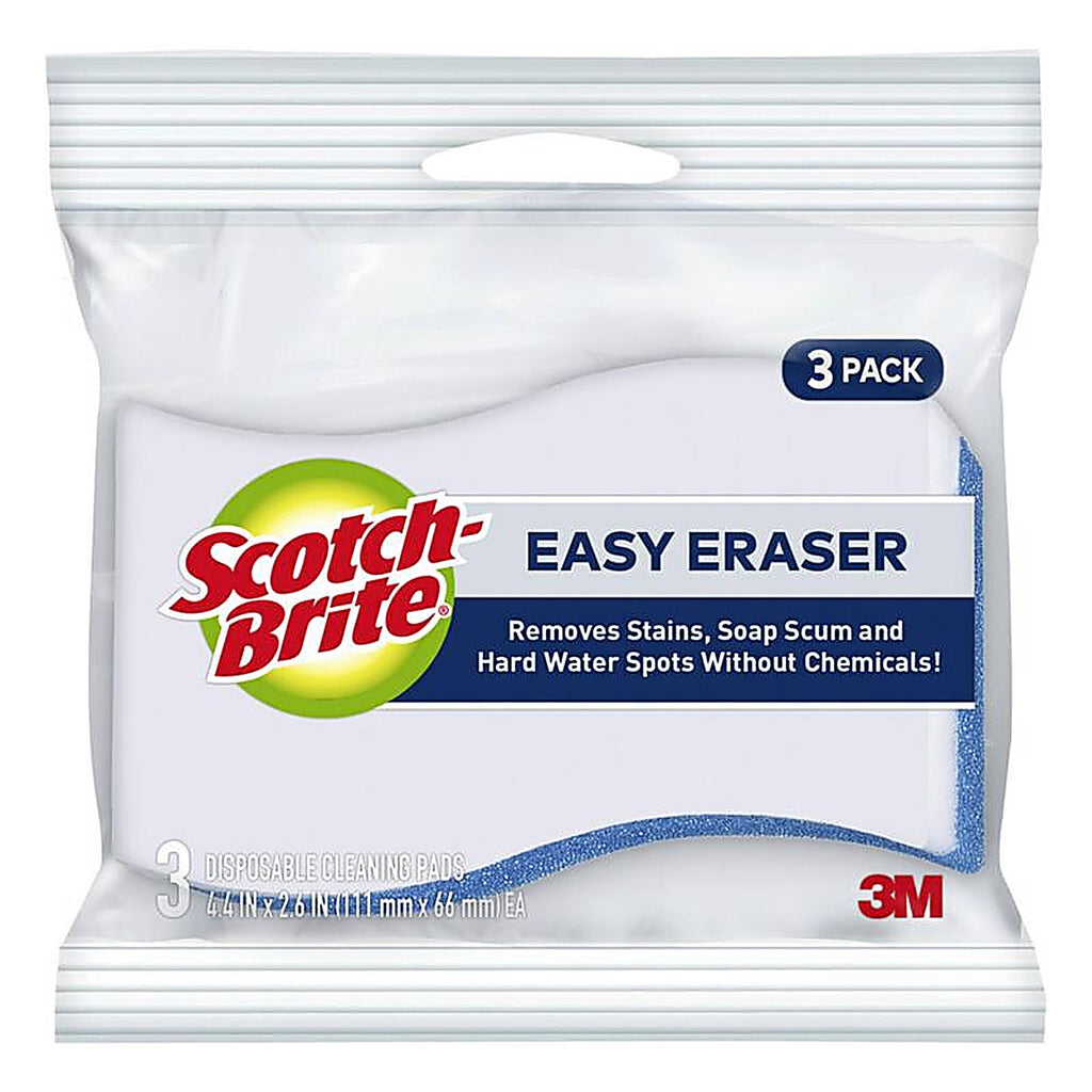 3M - 833 - Scotch-Brite Non-Scratch Eraser Sponge For Multi-Purpose 4.4 in. L 3 pk