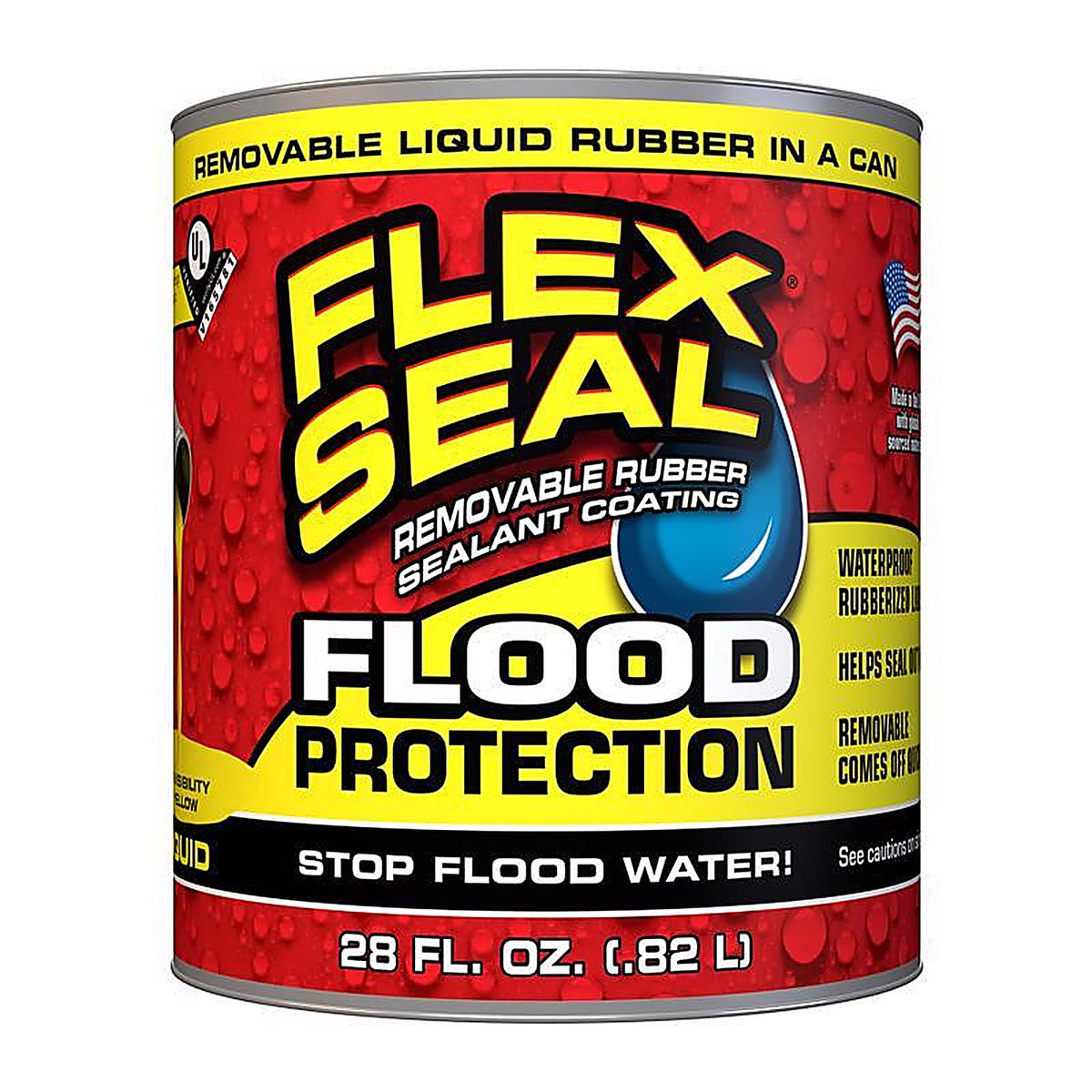 Flex Seal - RLSYELR32 - Flood Protection Yellow Liquid Rubber Sealant Coating 28 oz