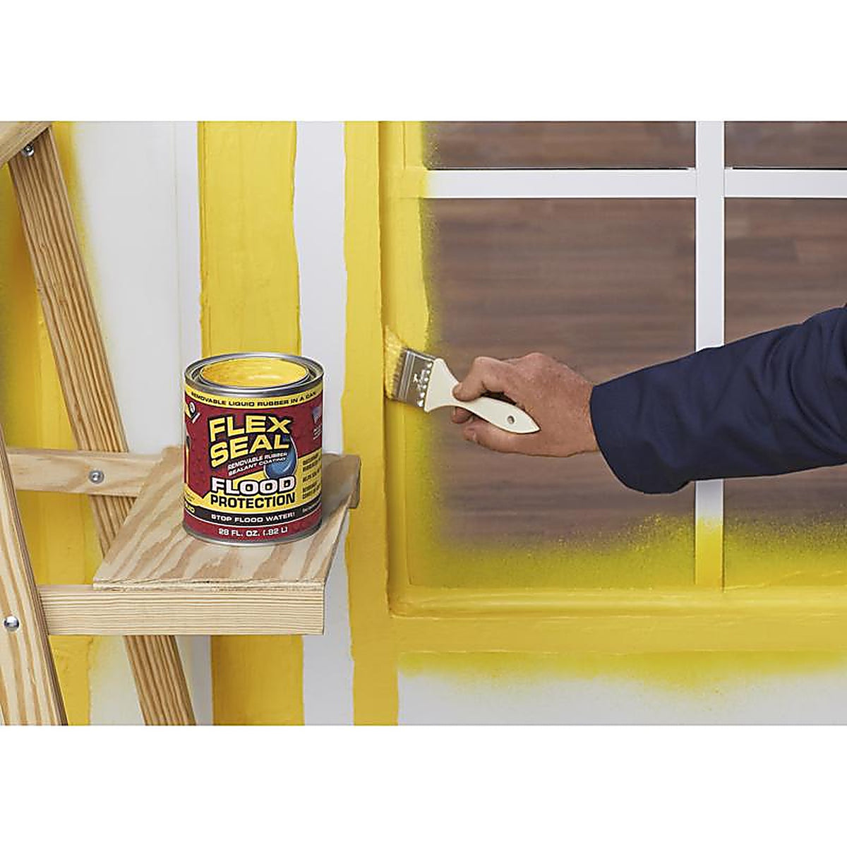 Flex Seal - RLSYELR12 - Flood Protection Yellow Liquid Rubber Sealant Coating 10 oz