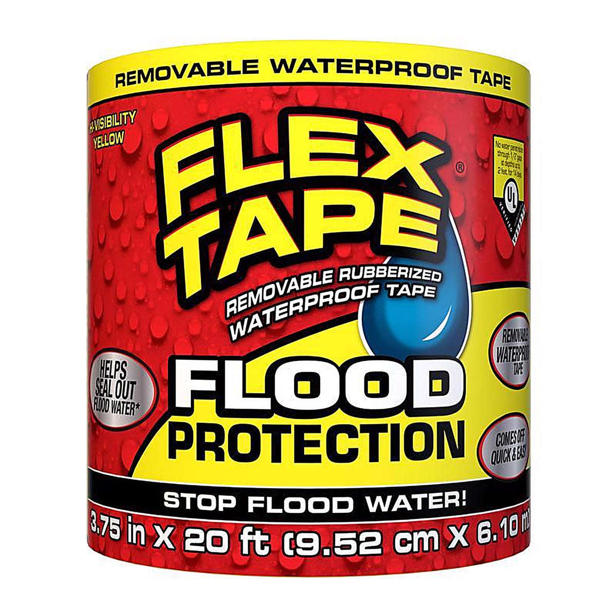 Flex Seal - RTSYELR0420 - Flood Protection 3.75 in. W X 20 ft. L Yellow Waterproof Repair Tape