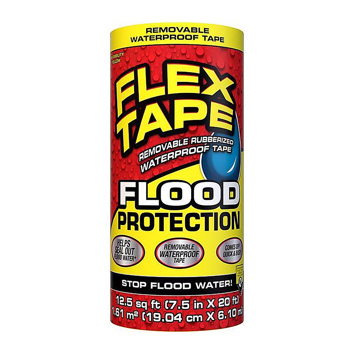 Flex Seal - RTSYELR0820 - Flood Protection 7.5 in. W X 20 ft. L Yellow Waterproof Repair Tape