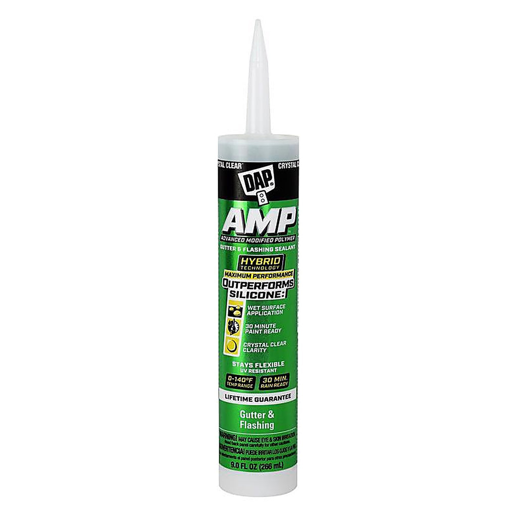 DAP - 7079800765 - AMP Crystal Clear Advanced Modified Polymer Gutter and Flashing Sealant 9 oz