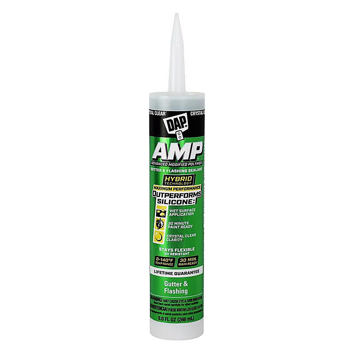 DAP - 7079800765 - AMP Crystal Clear Advanced Modified Polymer Gutter and Flashing Sealant 9 oz