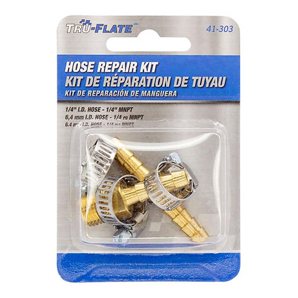Tru-Flate - TRFL41303 - Air Hose Repair Kit For Male Hose Fitting 1/4 in. 5 pc