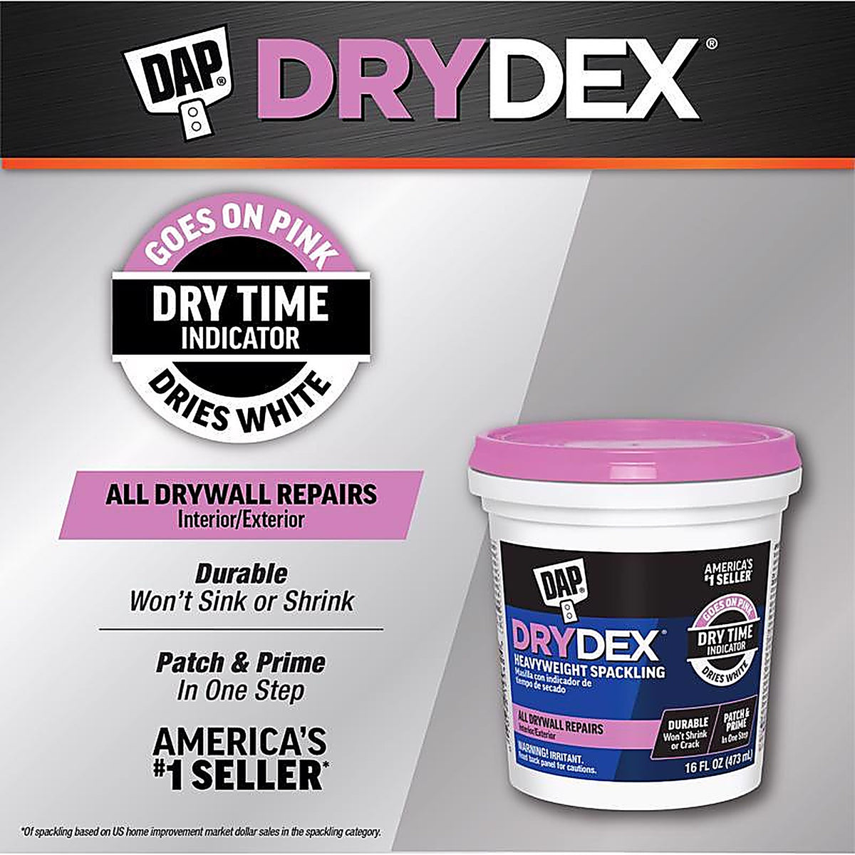 DAP - 7079812348 - Drydex Ready to Use Pink Spackling Compound 16 oz