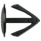 Disco|10412PK|10mm Hole Size 20mm Head Diameter, Black Nylon Retaining Clips