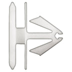 Disco|10480PK|9mm Hole Size 11mm Stem Length, White Nylon Body Side Mldg. Clips